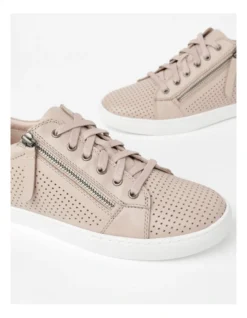 Ziggy Leather Sneaker In Putty -Dune London Shoes Shop 924702580 5 720x928