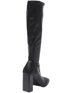 Damsel Boots In Black Stretch -Dune London Shoes Shop 928521820 4 720x928