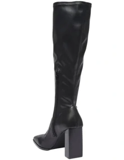 Damsel Boots In Black Stretch -Dune London Shoes Shop 928521820 6 720x928