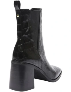 Major Croc Print Boots In Black -Dune London Shoes Shop 928522090 4 720x928