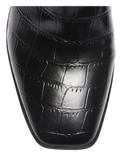 Major Croc Print Boots In Black -Dune London Shoes Shop 928522090 7 720x928