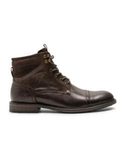 Dunedin Military Boot In Chocolate Wash