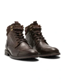 Dunedin Military Boot In Chocolate Wash -Dune London Shoes Shop 931136500 4 720x928