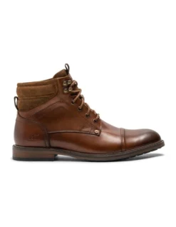Dunedin Military Boot In Tan Burnish