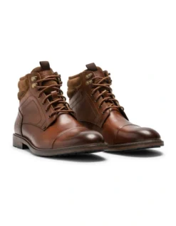 Dunedin Military Boot In Tan Burnish -Dune London Shoes Shop 931136590 3 720x928