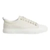 Calvin Klein Recycled Vulcanized Neutral Monogram Sneakers In Cream