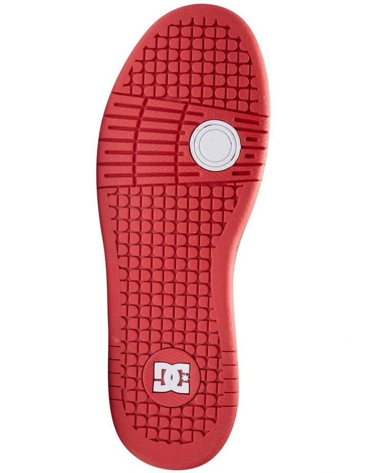 DC Manteca Leather Shoes In Red/Silver 2 DC Manteca Leather Shoes In Red/Silver - Image 2