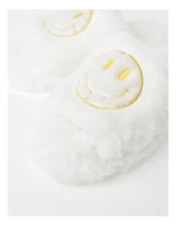 SOHO Smiley Slipper In White And Yellow -Dune London Shoes Shop 936479710 5 720x928