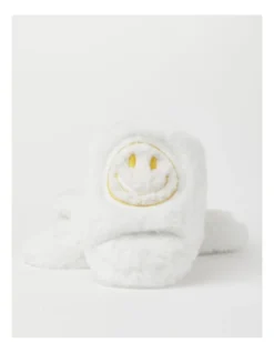 SOHO Smiley Slipper In White And Yellow -Dune London Shoes Shop 936479710 7 720x928