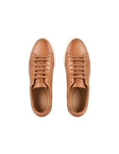 Perry Leather Sneakers In Tan 5 Perry Leather Sneakers In Tan -Dune London Shoes Shop 939041470 3 720x928