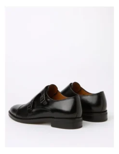 Blaine Double Monk Strap Slip On In Black -Dune London Shoes Shop 940221910 3 720x928