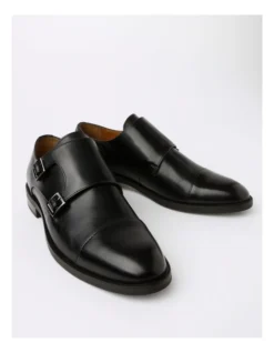 Blaine Double Monk Strap Slip On In Black -Dune London Shoes Shop 940221910 4 720x928