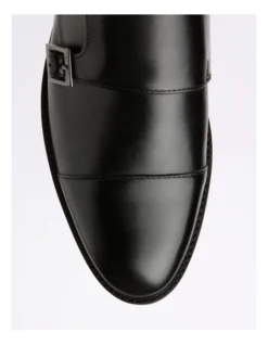 Blaine Double Monk Strap Slip On In Black -Dune London Shoes Shop 940221910 6 720x928