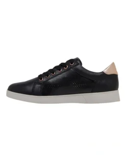Hush Puppies Mimosa Perf Sneaker In Black/Copper -Dune London Shoes Shop 943264090 3 720x928