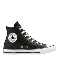 Converse CTAS Glitter Canvas Hi Top In Black