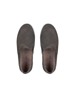 Dorchester Suede Slippers In Charcoal -Dune London Shoes Shop 946548010 3 720x928