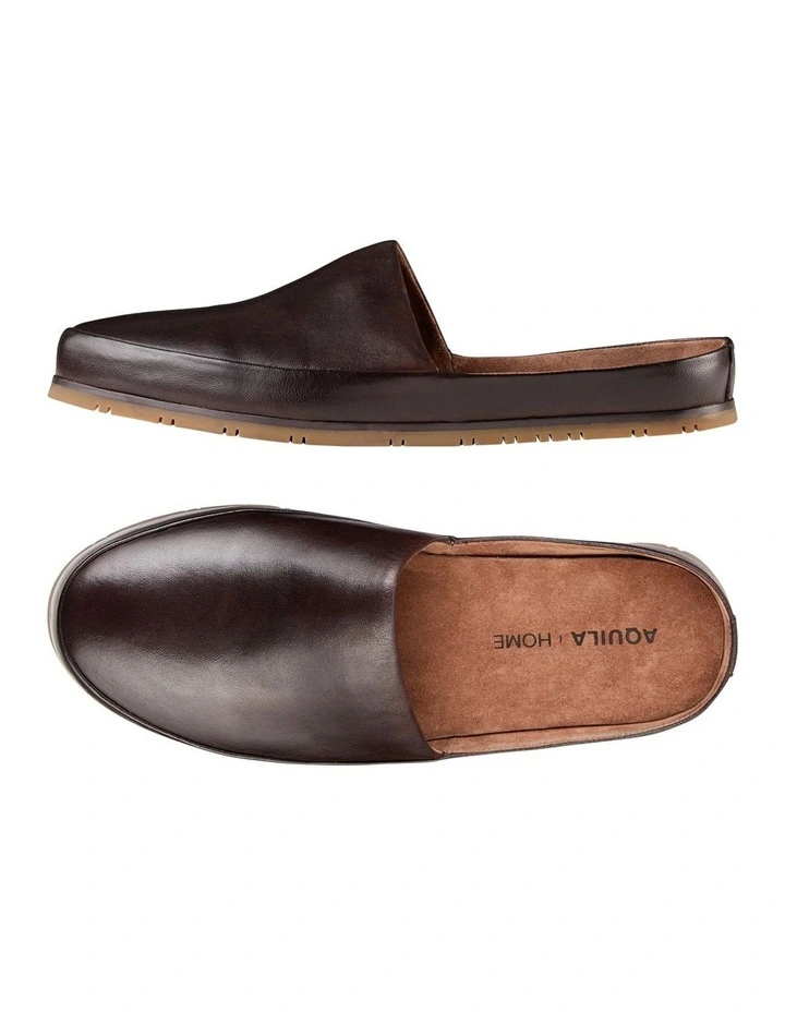 Fairmont Leather Slippers In Brown 2 Fairmont Leather Slippers In Brown - Image 2