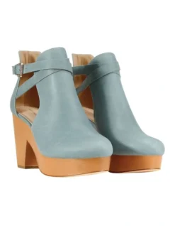 Fearless Clog Ankle Boot In Blue -Dune London Shoes Shop 948686590 4 720x928