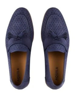 Carlo Nubuck Loafers In Blue -Dune London Shoes Shop 950399920 3 720x928
