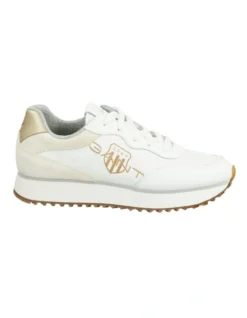 Gant Bevinda Leather Sneaker In White