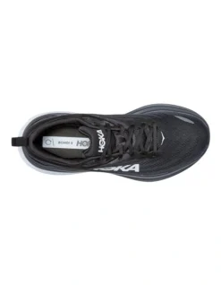 Hoka One One Bondi 8 Mens Running Shoes In Black/White -Dune London Shoes Shop 958000060 3 720x928
