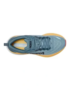Hoka One One Bondi 8 Mens Running Shoes In Grey/Yellow -Dune London Shoes Shop 958000150 3 720x928
