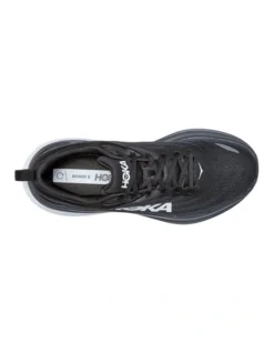 Hoka One One Bondi 8 Wide Mens Running Shoes In Black/White -Dune London Shoes Shop 958000330 3 720x928
