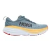 Hoka One One Bondi 8 Wide Mens Running Shoes In Grey/Yellow