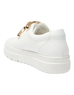 Banjo Sneakers In White/Gold Leather 12 Banjo Sneakers In White/Gold Leather -Dune London Shoes Shop 962598790 6 720x928