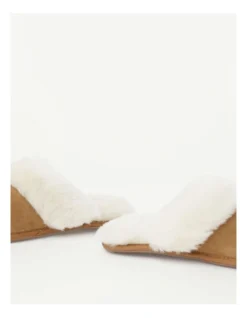 SOHO Felix Slipper In Chestnut Sheepskin In Brown -Dune London Shoes Shop 966136060 4 1 720x928