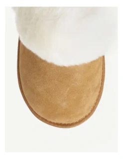 SOHO Felix Slipper In Chestnut Sheepskin In Brown -Dune London Shoes Shop 966136060 6 1 720x928