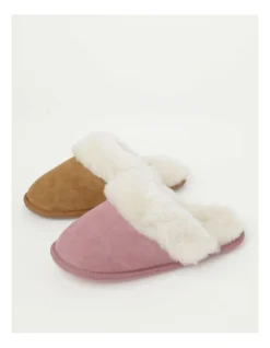 SOHO Felix Slipper In Pink Sheepskin In Pink -Dune London Shoes Shop 966136150 7 720x928