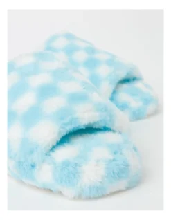 SOHO Checkerboard Slipper In Blue -Dune London Shoes Shop 966136600 6 1 720x928