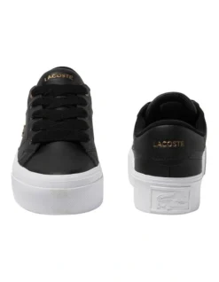Lacoste Ziane Platform Leather Sneaker In Black -Dune London Shoes Shop 973933840 5 720x928