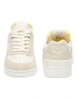 Lacoste T-Clip Leather Sneakers In Off White -Dune London Shoes Shop 973934290 5 720x928