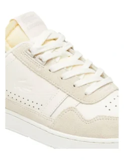 Lacoste T-Clip Leather Sneakers In Off White -Dune London Shoes Shop 973934290 6 720x928