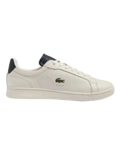 Lacoste Carnaby Pro Luxe Sneakers In White/Navy