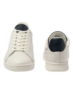 Lacoste Carnaby Pro Luxe Sneakers In White/Navy -Dune London Shoes Shop 974582110 5 720x928