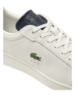 Lacoste Carnaby Pro Luxe Sneakers In White/Navy -Dune London Shoes Shop 974582110 6 720x928