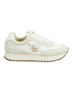 Gant Bevinda Leather Sneaker In White