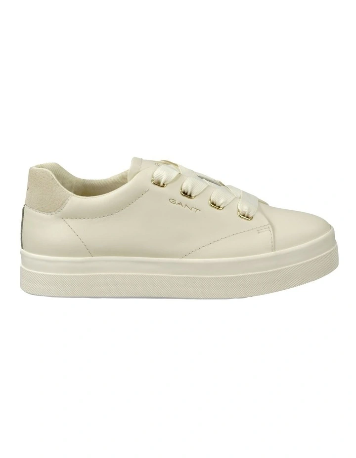 Gant Avona Leather Sneaker In Cream 1 Gant Avona Leather Sneaker In Cream