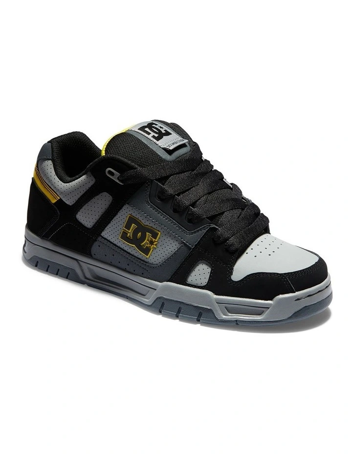 DC Stag Sneaker In Grey/Black 4 DC Stag Sneaker In Grey/Black - Image 4