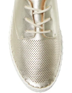 Ripley Sneakers In Soft Gold Leather -Dune London Shoes Shop 979012810 7 720x928