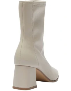 Hampton Heeled Boots In Nude Stretch -Dune London Shoes Shop 979031260 4 720x928