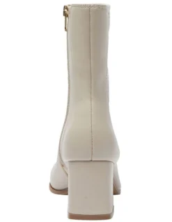 Hampton Heeled Boots In Nude Stretch -Dune London Shoes Shop 979031260 5 720x928
