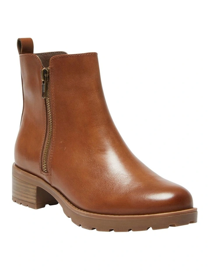 Indigo Leather Boots In Mid Brown 2 Indigo Leather Boots In Mid Brown - Image 2