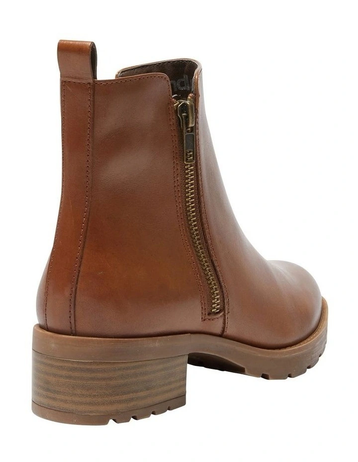 Indigo Leather Boots In Mid Brown 4 Indigo Leather Boots In Mid Brown - Image 4