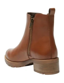 Indigo Leather Boots In Mid Brown 10 Indigo Leather Boots In Mid Brown -Dune London Shoes Shop 979037560 6 720x928