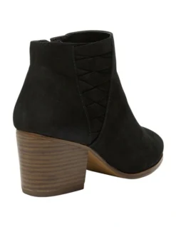 Quarry Leather Boots In Black Nubuck -Dune London Shoes Shop 979041520 4 720x928