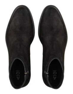 Wise Nubuck Zip Boots In Black -Dune London Shoes Shop 979408090 3 720x928